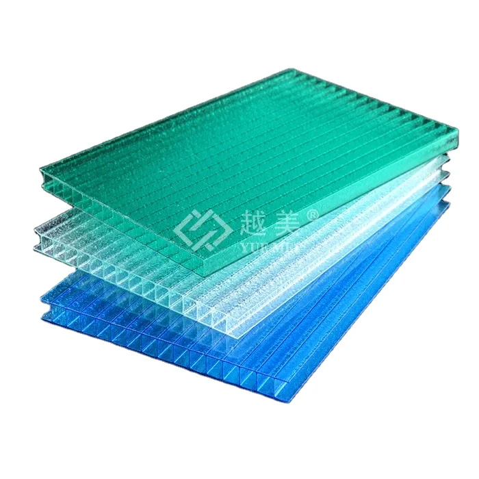 twin wall polycarbonate PC frosted  panels for wall and roofing