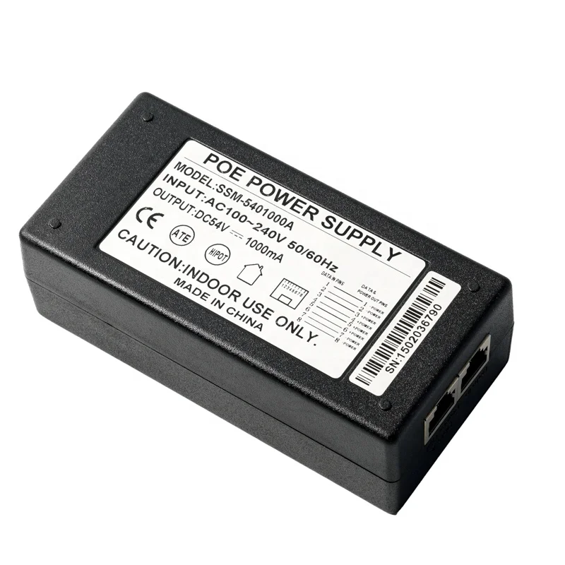 Desktop POE Adapter Passive 54v 1.0a 0.5a 48v 0.5a Power 400ma 30w 56v 5v 2a 1a 12v 24v Poe Adapter