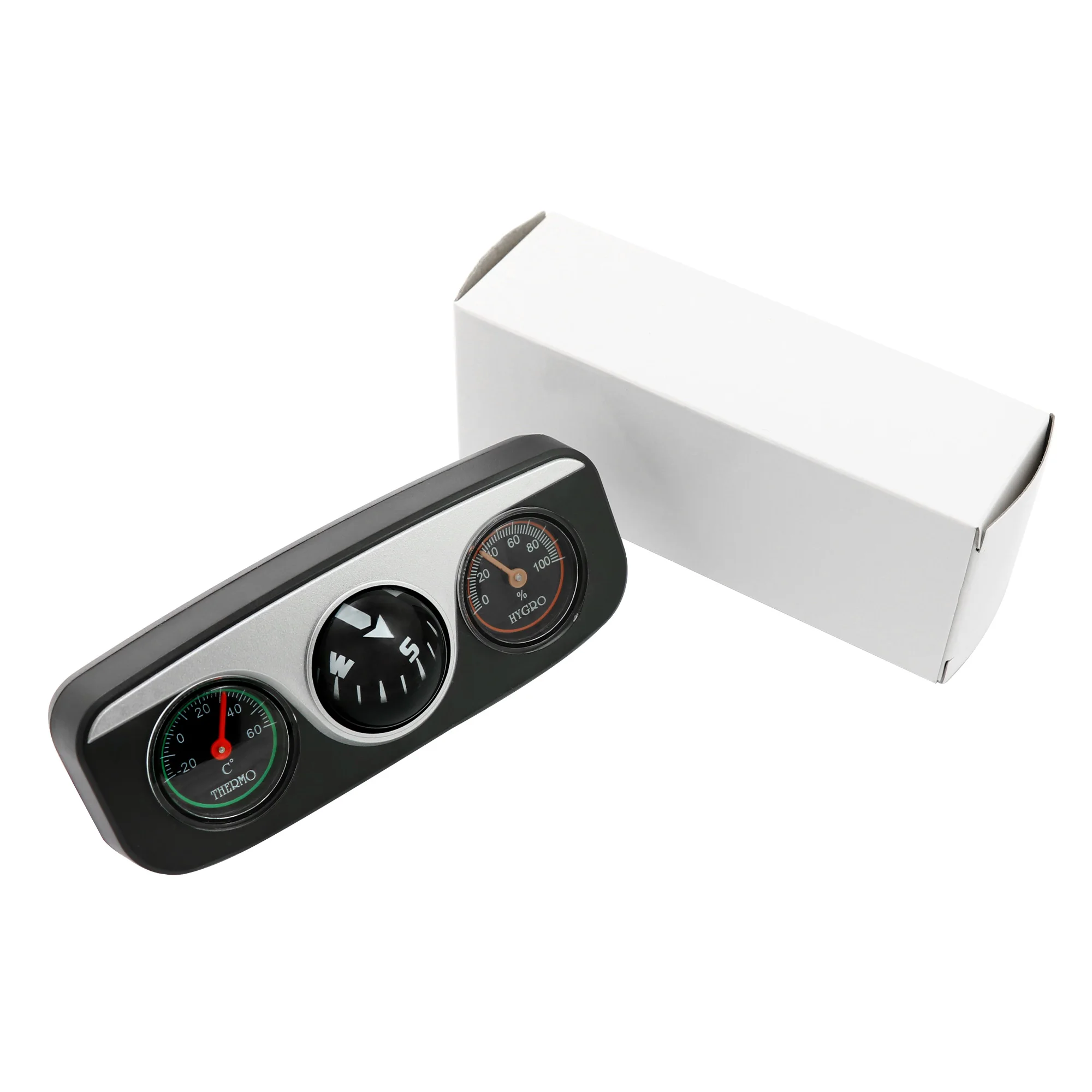 3 in 1 Car Vehicle Dashboard Thermometer Hygrometer Navigation Camping Hiking Compass