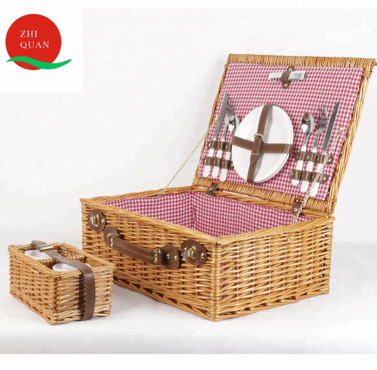 
Last Few Hours Discount China Factory 2 Persons Hot Selling Food Wicker Picnic Basket 