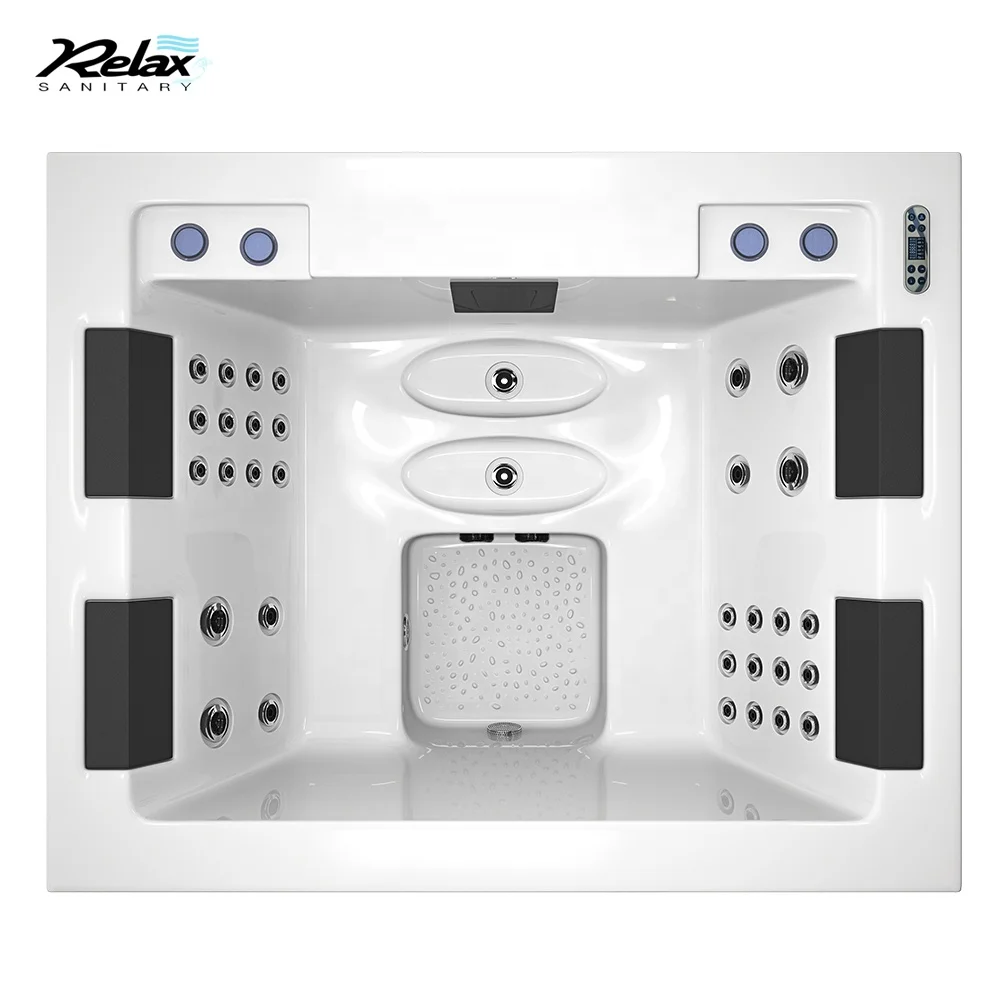 Hot tub 4 person outdoor jacuzzis spa for sale cheap family balboa luxury acrylic massage jets whirlpool bathtub with cover