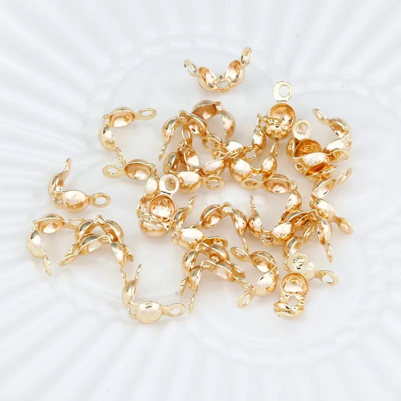 DIY Stainless Steel Connector Clasp with Fitting Ball Chain End Crimps Beads For Jewelry Buckle Making Supplies