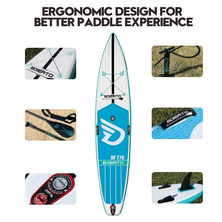 Новая продукция BOIERTO 2023 инновационная Высококачественная Водонепроницаемая гоночная доска с веслом для серфинга надувная