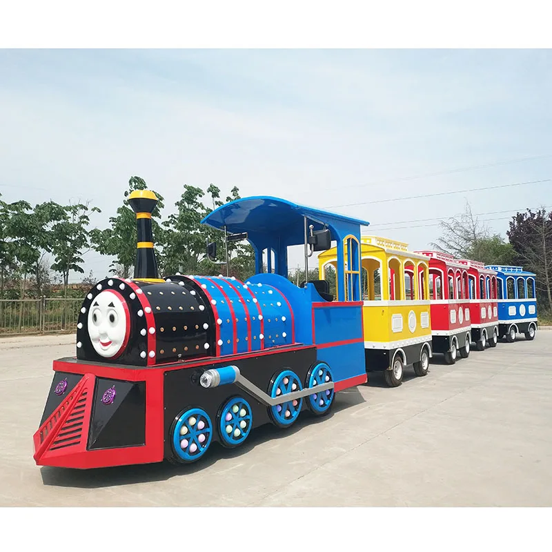 2023 resort park battery attraction train multi color wagon for children ride