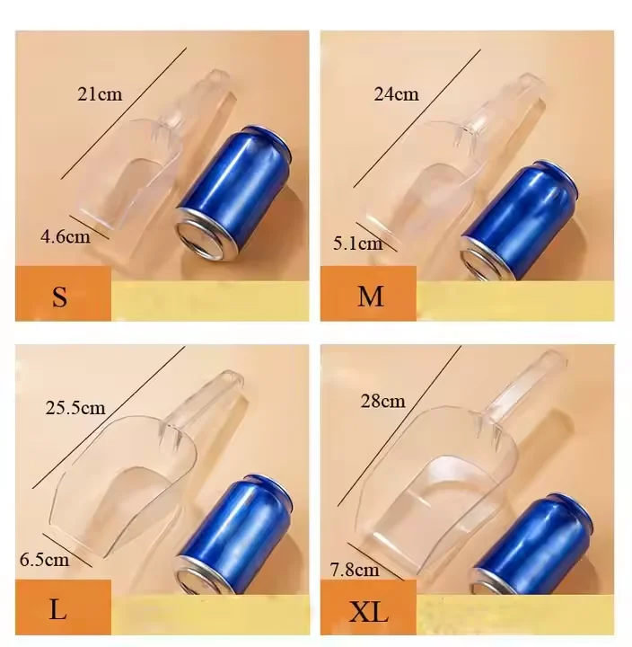 Thickened Multi-Purpose 3in Plastic Shovel With Handle Tool Square Anti-Fall Acrylic Plastic Handle Shovel For Sand Wax Use