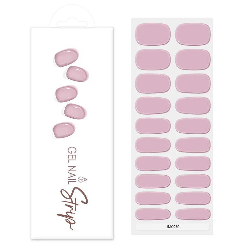 Factory Wholesale Gel Nail Stickers Semi-cured Polish Nail Art Wraps Beauty Manicure
