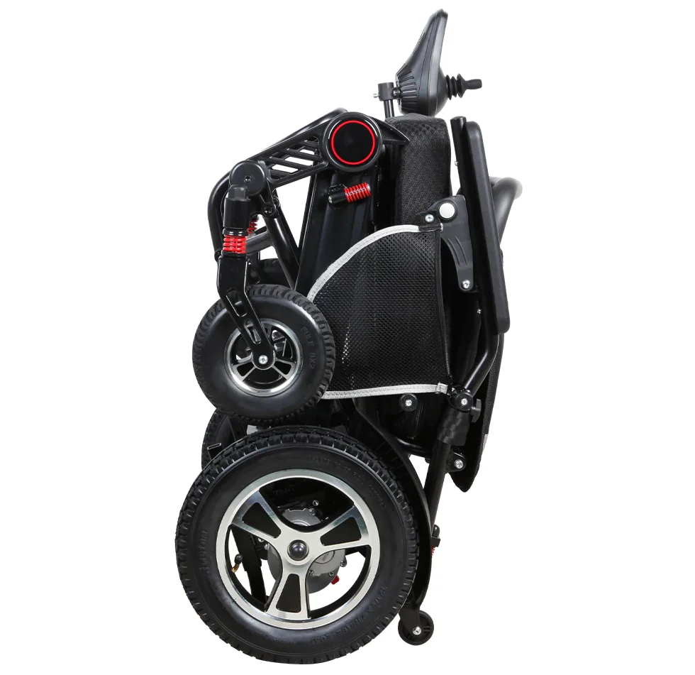 Factory Cheap Supply Super Lightweight Powerful Brush Wheelchair Automatic Folding Electric Wheelchair With Remote Control