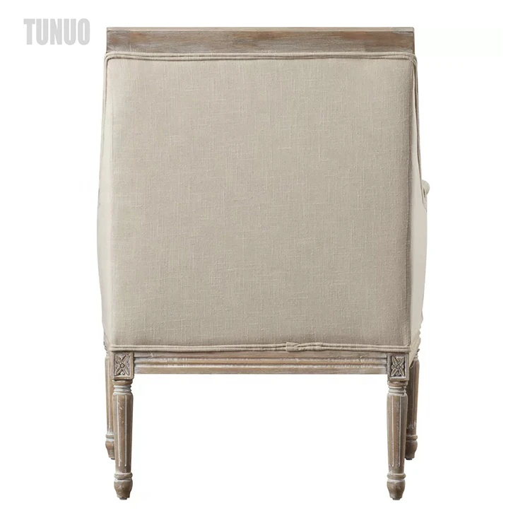Classical Home Furniture Antique Vintage Solid Wood French Provincial Chaise Lounge Living Room Armchair