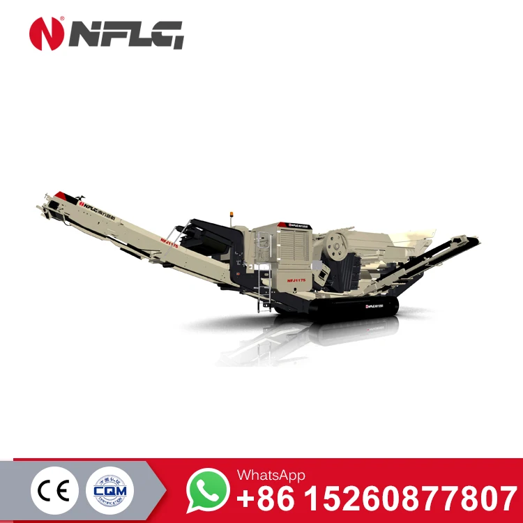 180Tph China Mobile Concrete Primary Jaw Crusher