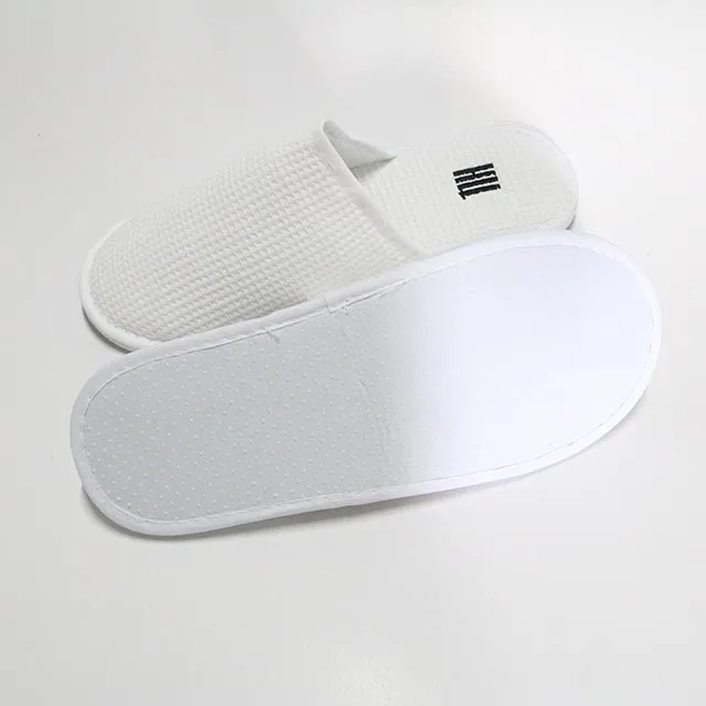 Wholesale Disposable Cheap Custom Spa Shower waffle  Hotel Slipper