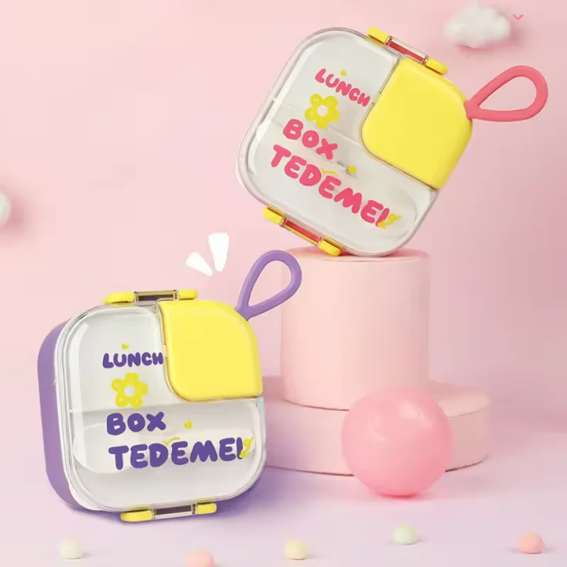 lovely Leakproof food Container with inner box plastic divided Lunch Box PP Microwave Safe Tray Bento Box