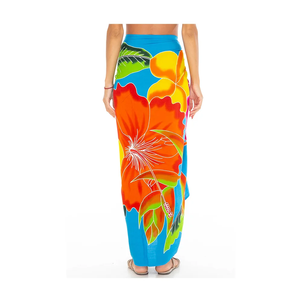 Usa Hawaii Custom Design hot sale 100% rayon sarong pareo beach towel