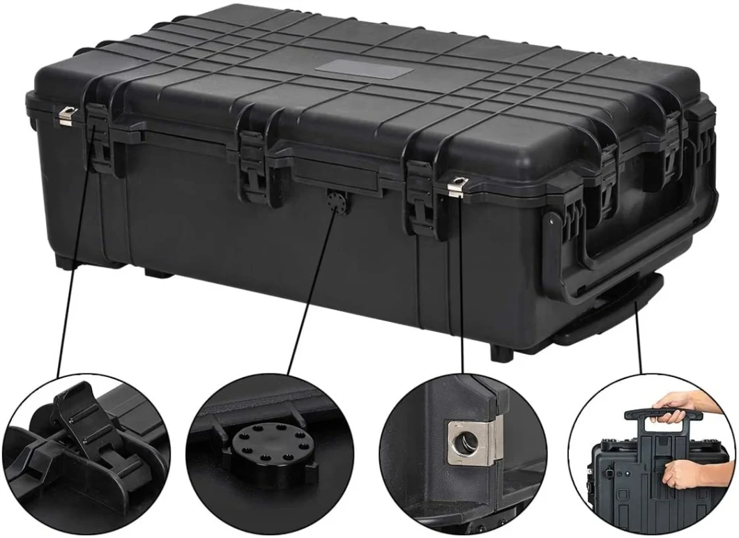 Waterproof Hard Case Plastic Carry Box Equipment Instrument Tool Container