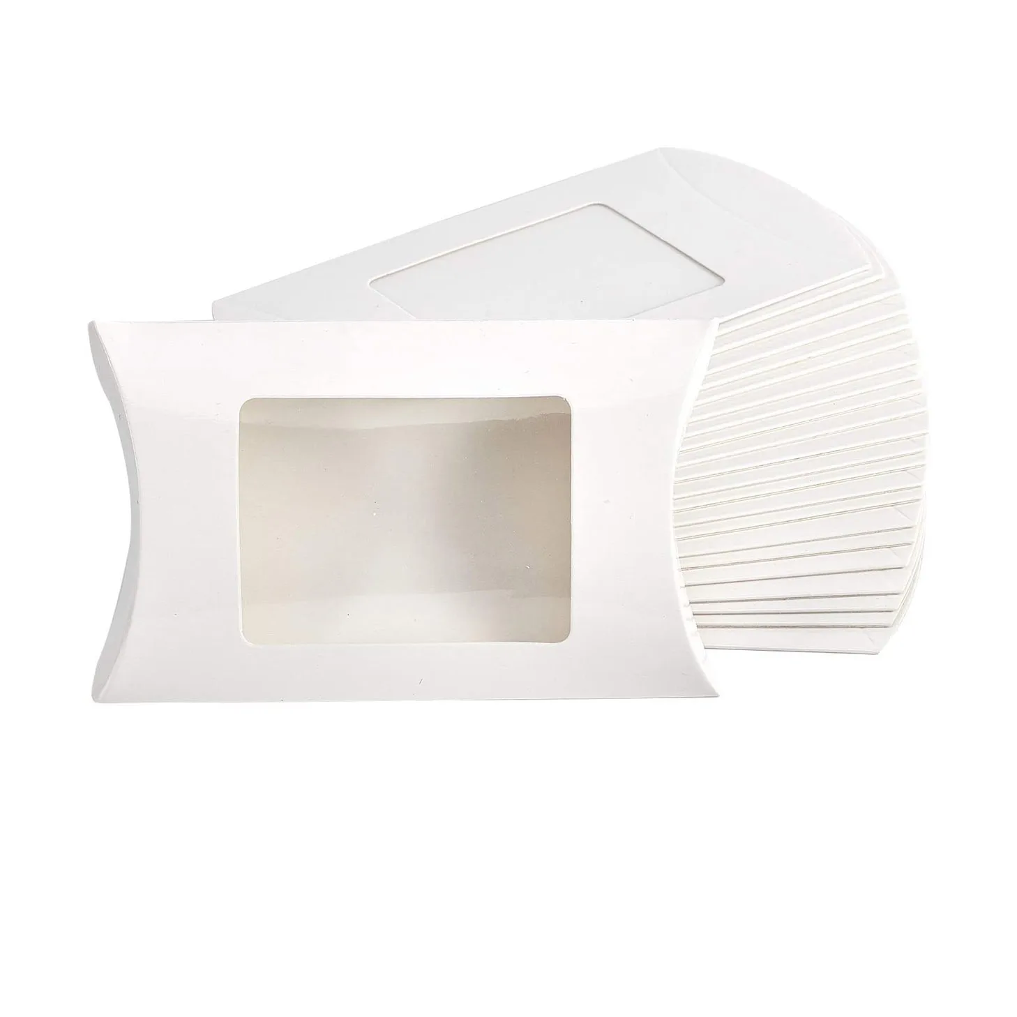 Custom Logo Design Biodegradable Eco Friendly Boxes Paper Packaging White Kraft Chocolate Candy Cookie Pillow Box