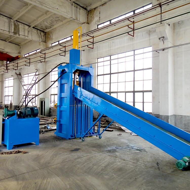 Vertical small hydraulic baling machine waste carton plastic bottle press block paint bucket flattening machine