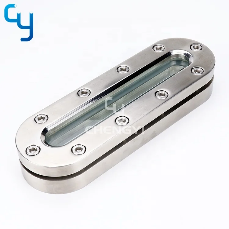 Sanitary stainless steel ellipse welding sight glass  for tank
