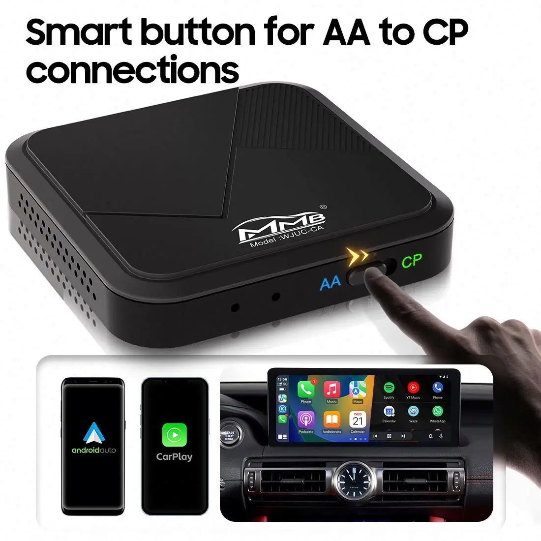 High Quality Plug And Play Car Smart Box Mini Wireless Android Auto Adapter