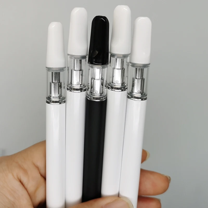 
MOQ 50PCS Fast Shipping 510 Vape Starter Kits PVC Tube Packing 0.5ml Empty Vape Pen 