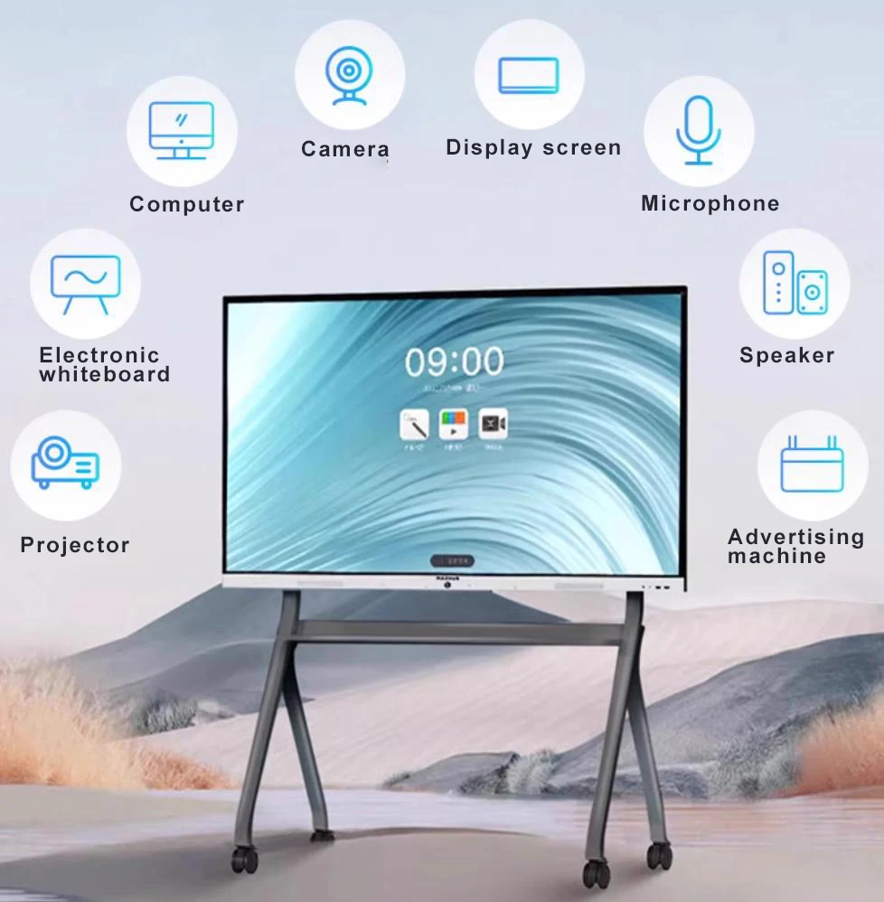 Interactive Flat Panel Finger Touch Digital Interactive Whiteboard 4k Smart Board For Classroom Meeting Room