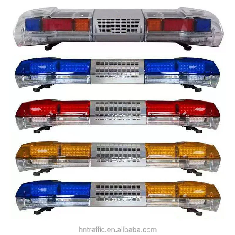 High power ultra-thin LED warning long row of lights fire rescue traffic engineering vehicle roof