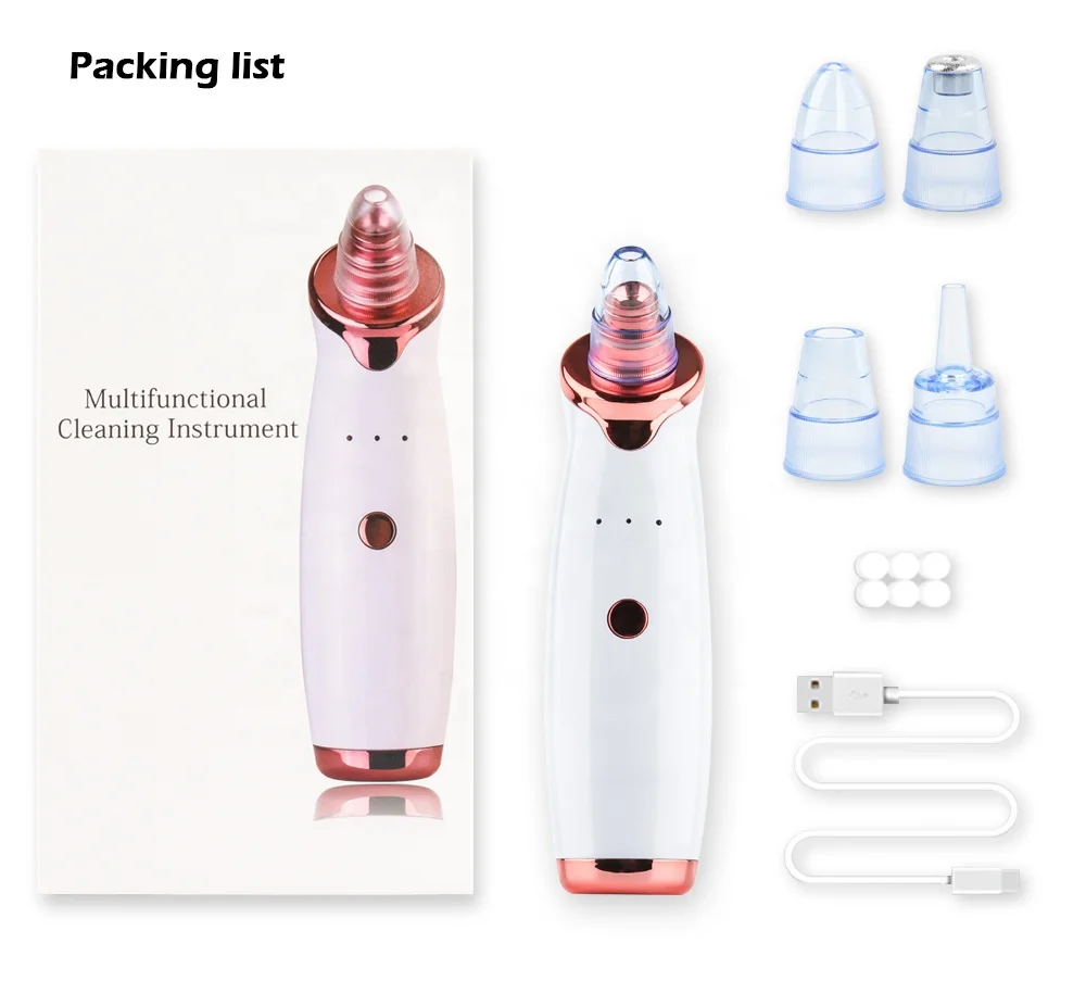 Facial Massage Electric Five Suction Pore Cleaner Dermabrasion Pore Skin Cleaner Vacuum Suction Blackhead Remover
