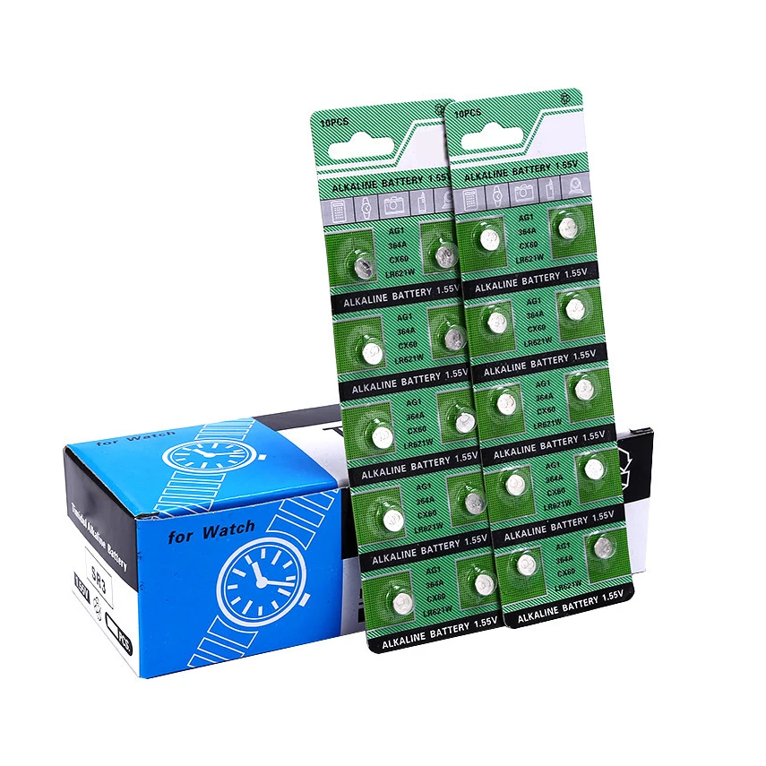 Hot Sale 1.5V AG1 LR621 Lr60 364a 14mAh Alkaline Button Cell Battery For Watch