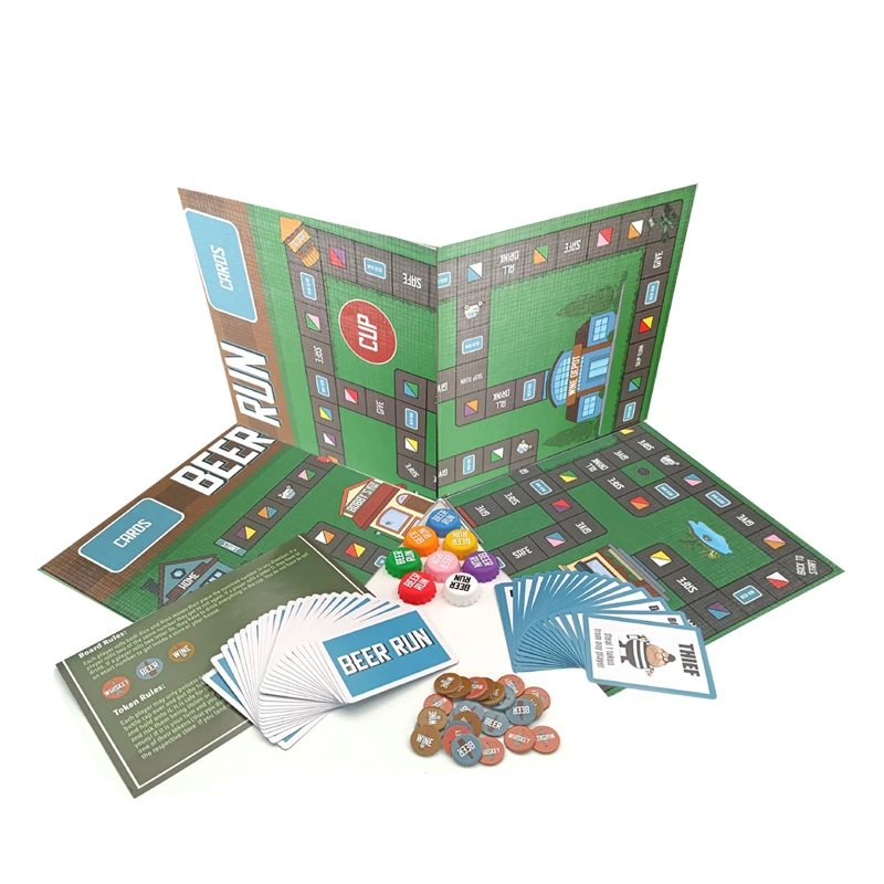 Custom Board Game Printing Game Board Wholesale Free Sample Family Party Fantasy Board Game For Kids And Adults