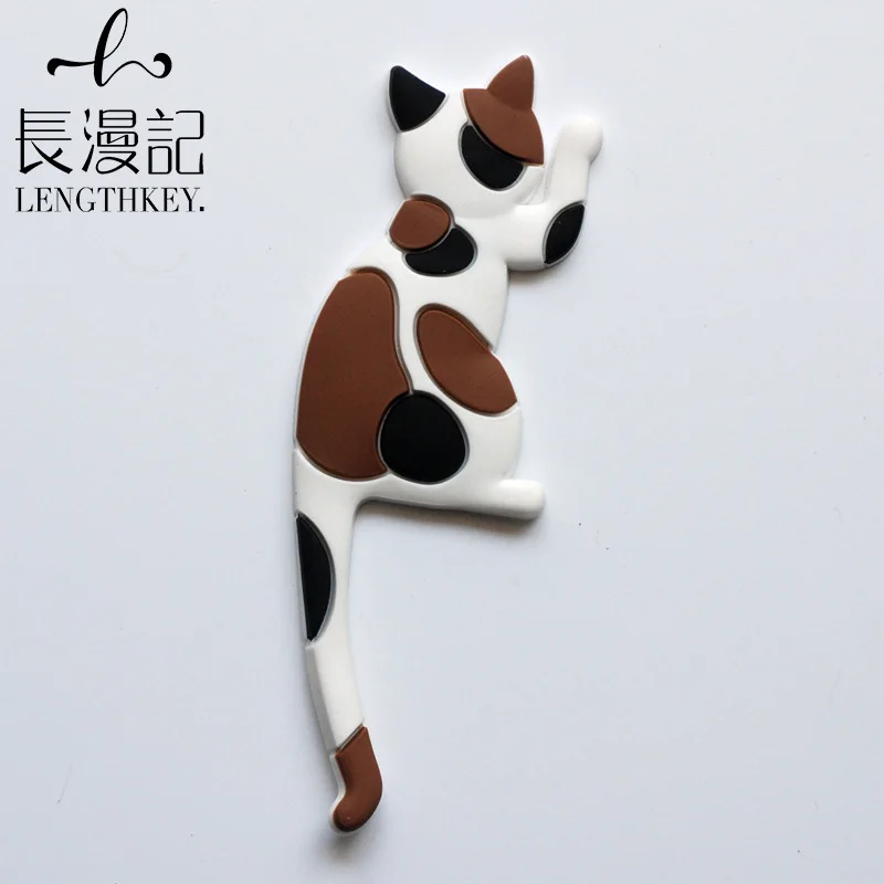 2022 Amazon new creative cute cartoon practical magnets cat tail hook Refrigerator sticker hook