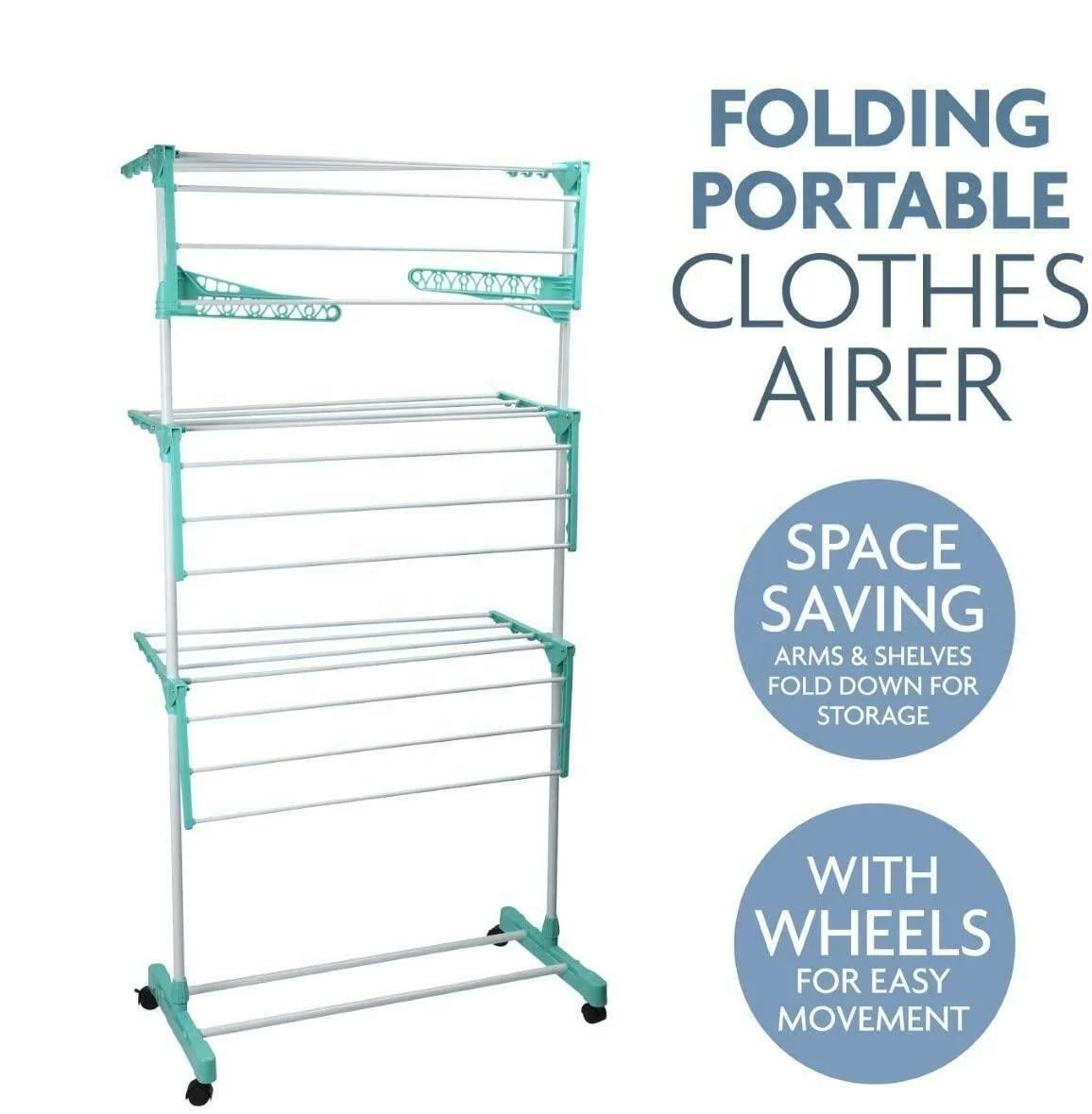 3 TIER CLOTHES TOWEL AIRER LAUNDRY DRYER CONCERTINA INDOOR OUTDOOR PATIO HORSE