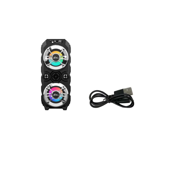 China Manufactured New Fashion Design Red Color ZQS4237 Portable Outdoor Dj Speakers Colorful Led Outdoor Speaker