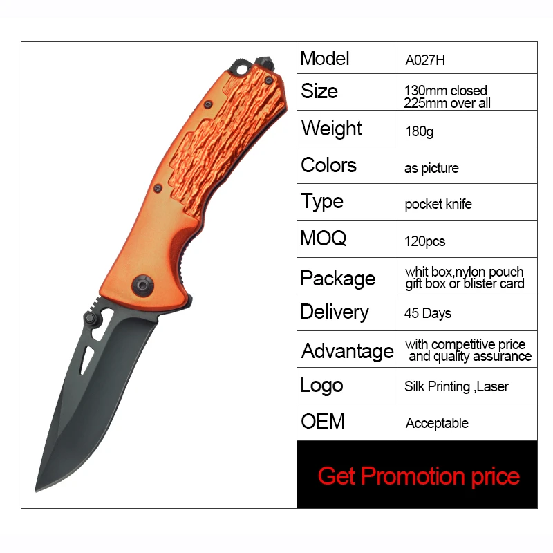 Hot sale Factory Prime Folding Knife Outdoor Stainless Steel Camping Pocket Knife