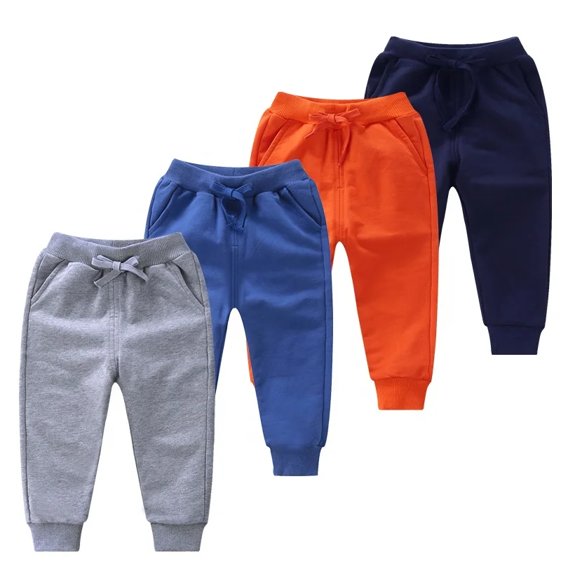 2021 One Piece Moq Basic Kids Pants 300g Cotton French Terry Jogger Boys Long Pants For Kids