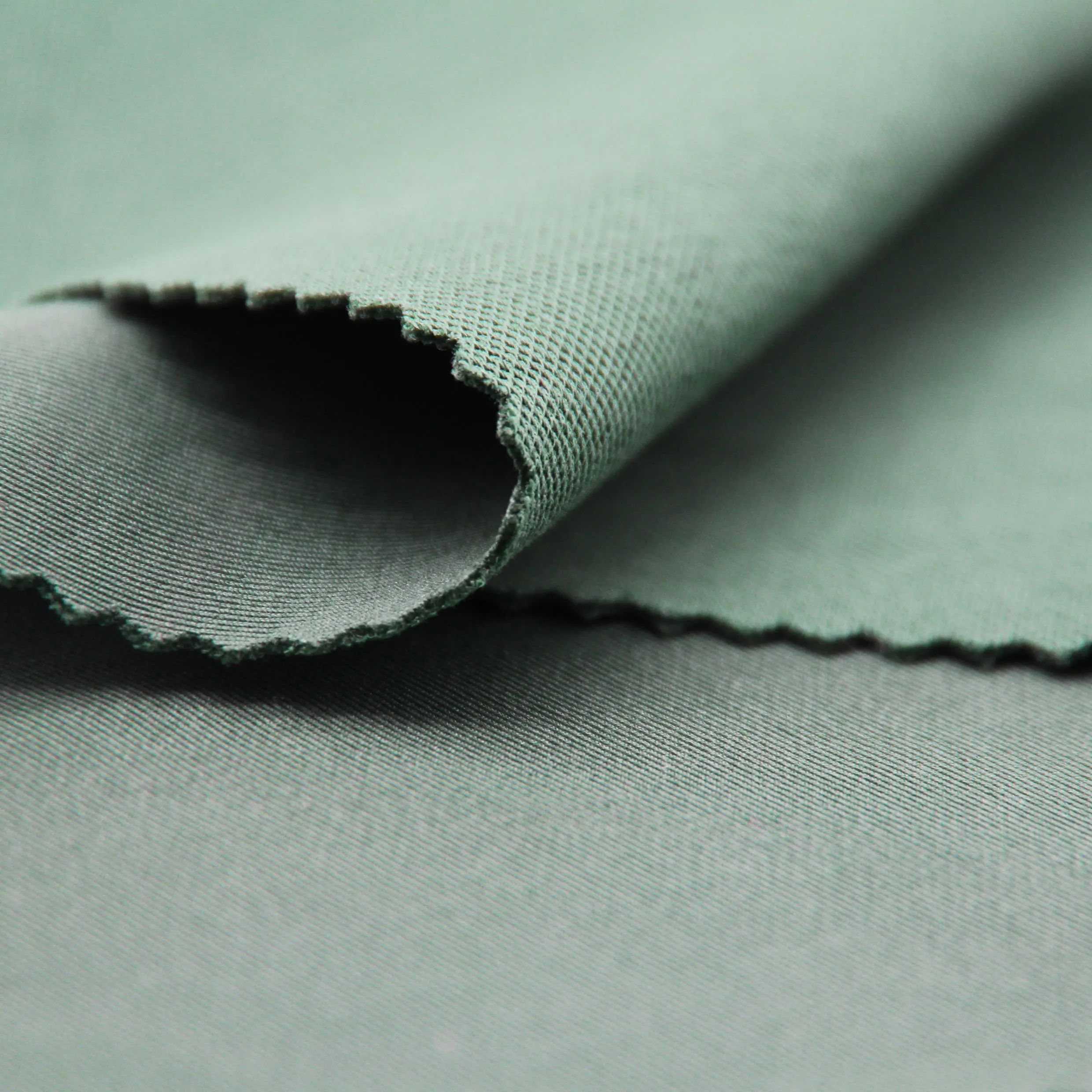 Original Factory High Quality Knitted 200GSM Pique Air Layer Poly Cotton Stretch Fabric Solid Dyed For T shirt Clothing