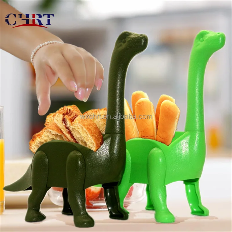 CHRT Mini Dinosaur Taco Stand Hot Sale Brontosaurus Taco Tray Kitchen Plastic Dinosaur Taco Holder Rack For Kids
