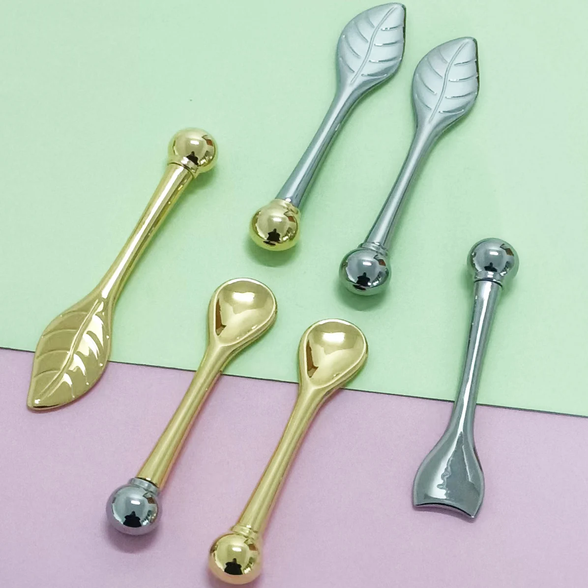 Fashion Spade Cosmetic Zinc Alloy Eye Spatula Face Cream Spoon Stick Product