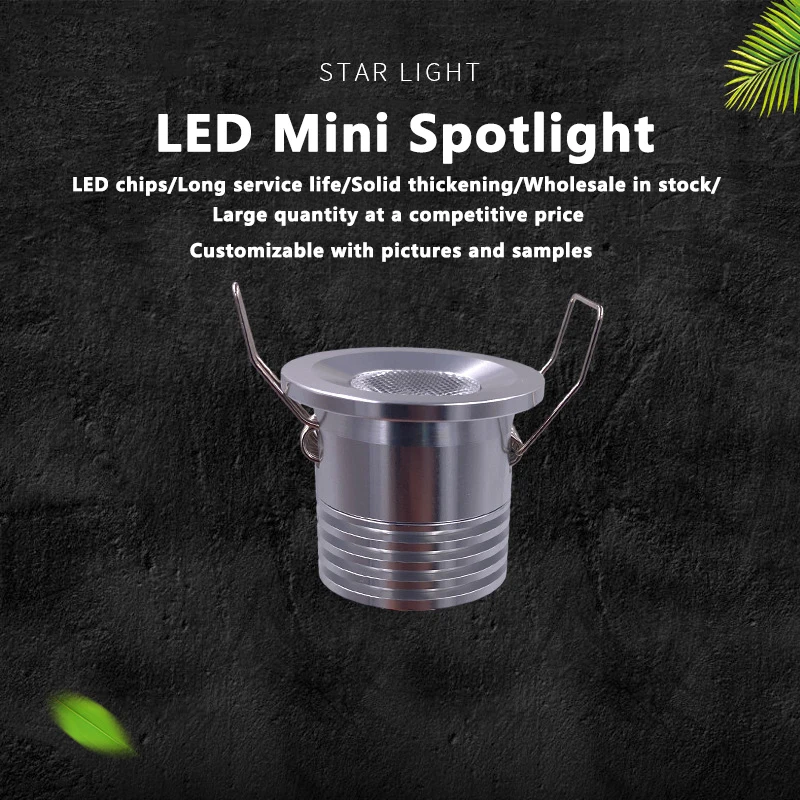 Jpungsun Aluminium 3W Mini Spotlight Cabinet Cupboard Recessed Downlight Showcase Display LED Downlight