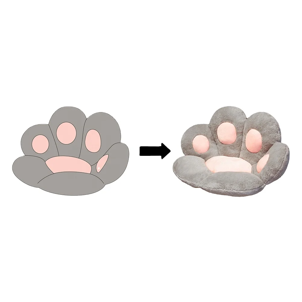 comfortable soft paw print chair kawaii seat cat paw cushion