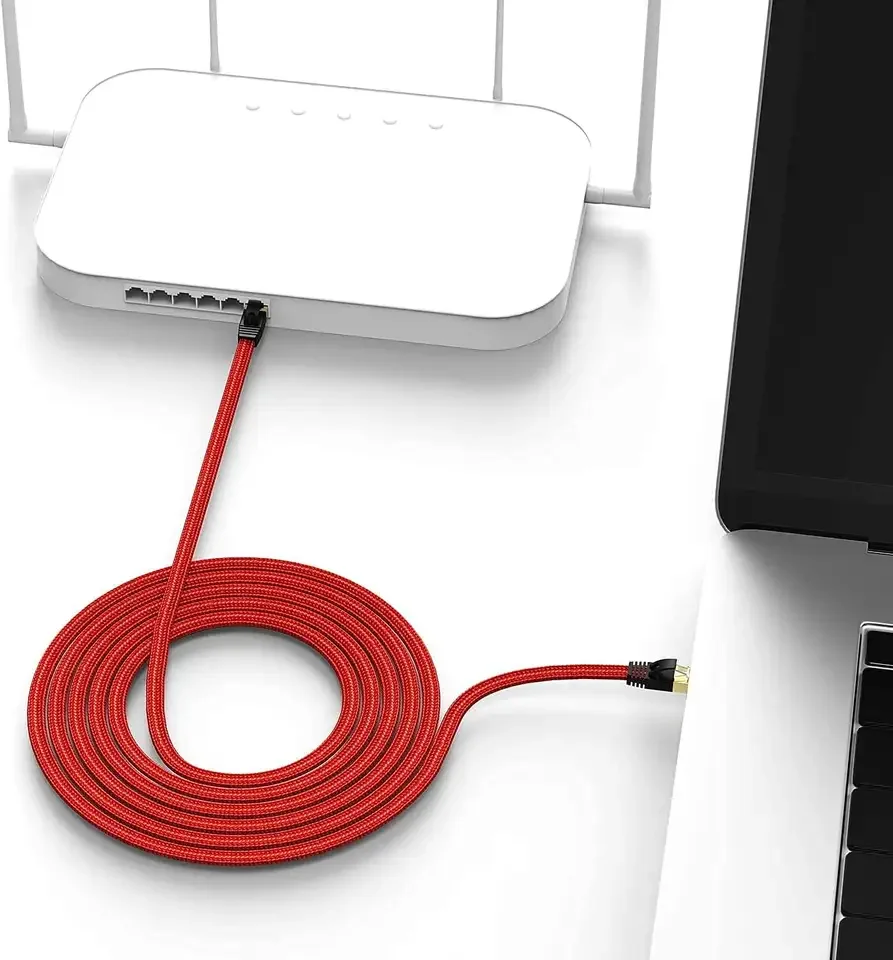 Factory Price 10 Gbps Nylon Cable Network Customized 1M 3M RJ45 Data Transfer Ethernet Cables