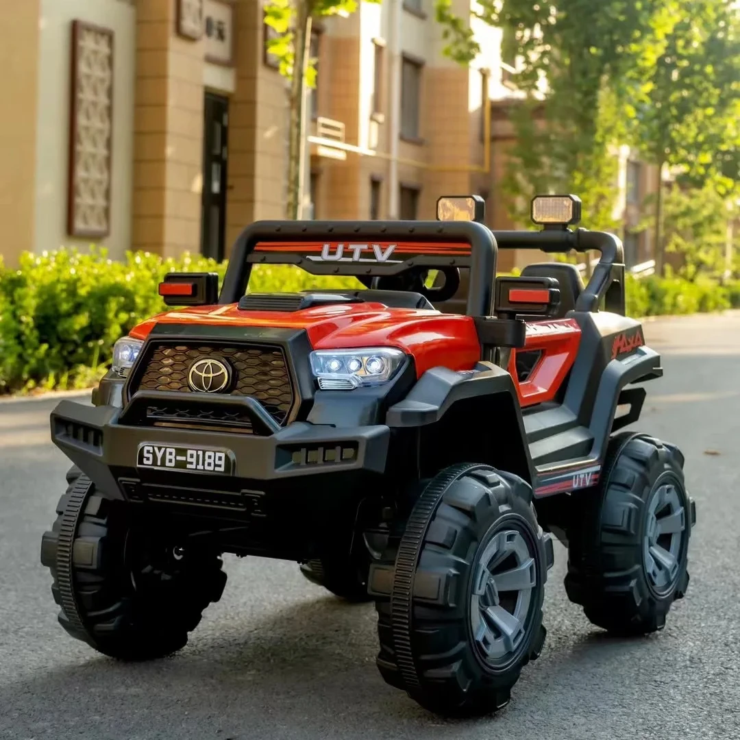 2023 low price 2 seater open doors cars 7yers old automatic 24v plastic police toys car to drive push 8 tyre toy car