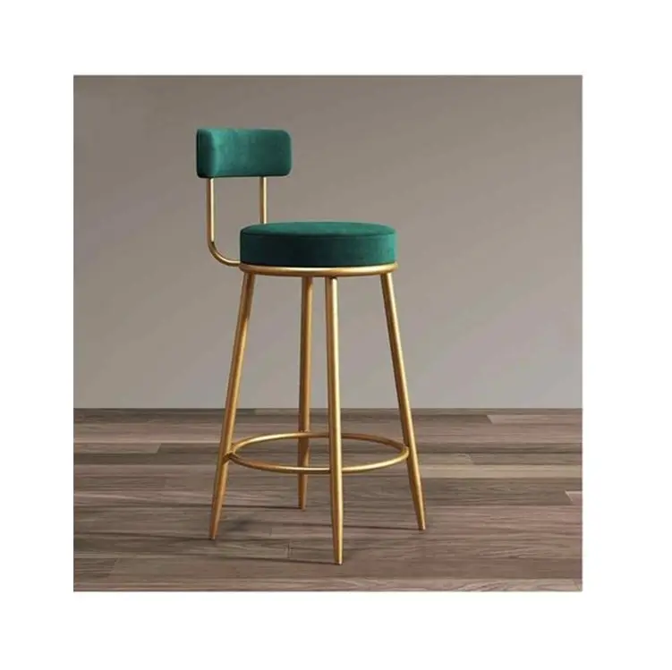 White Modern Back Counter Bar Stool Wood Restaurant With Star 2021 Wholesale Barstool Good Quality 4 Leg Swivel Abs Seat