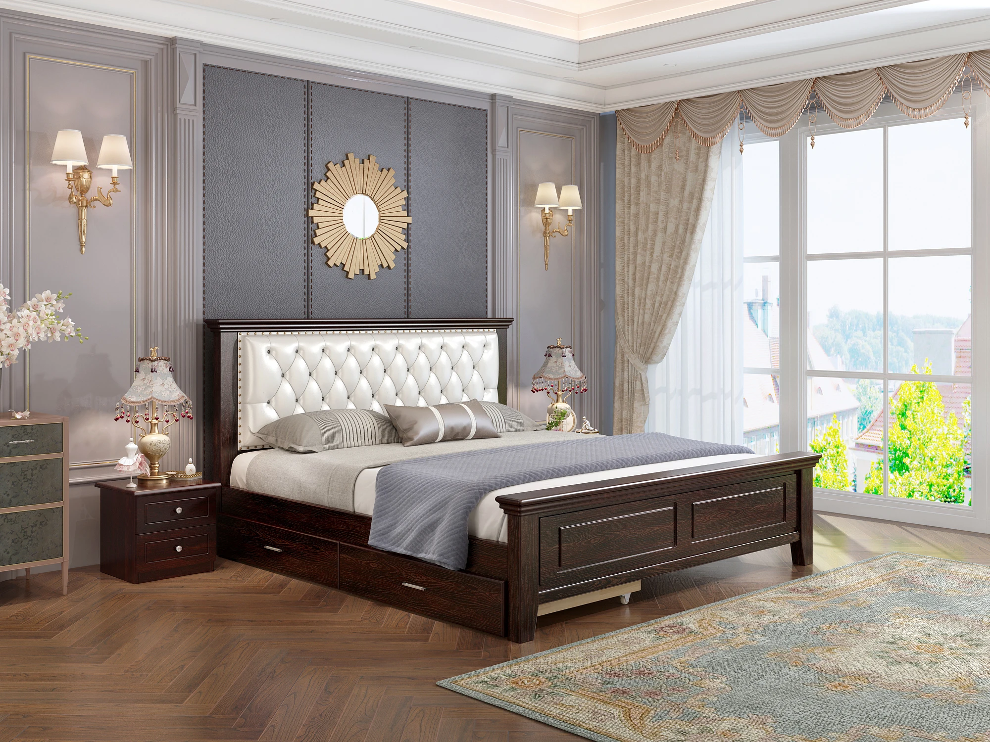 Современная Лидер продаж, деревянная мебель для гостиничной кровати, дизайнерские наборы мебели для спальни