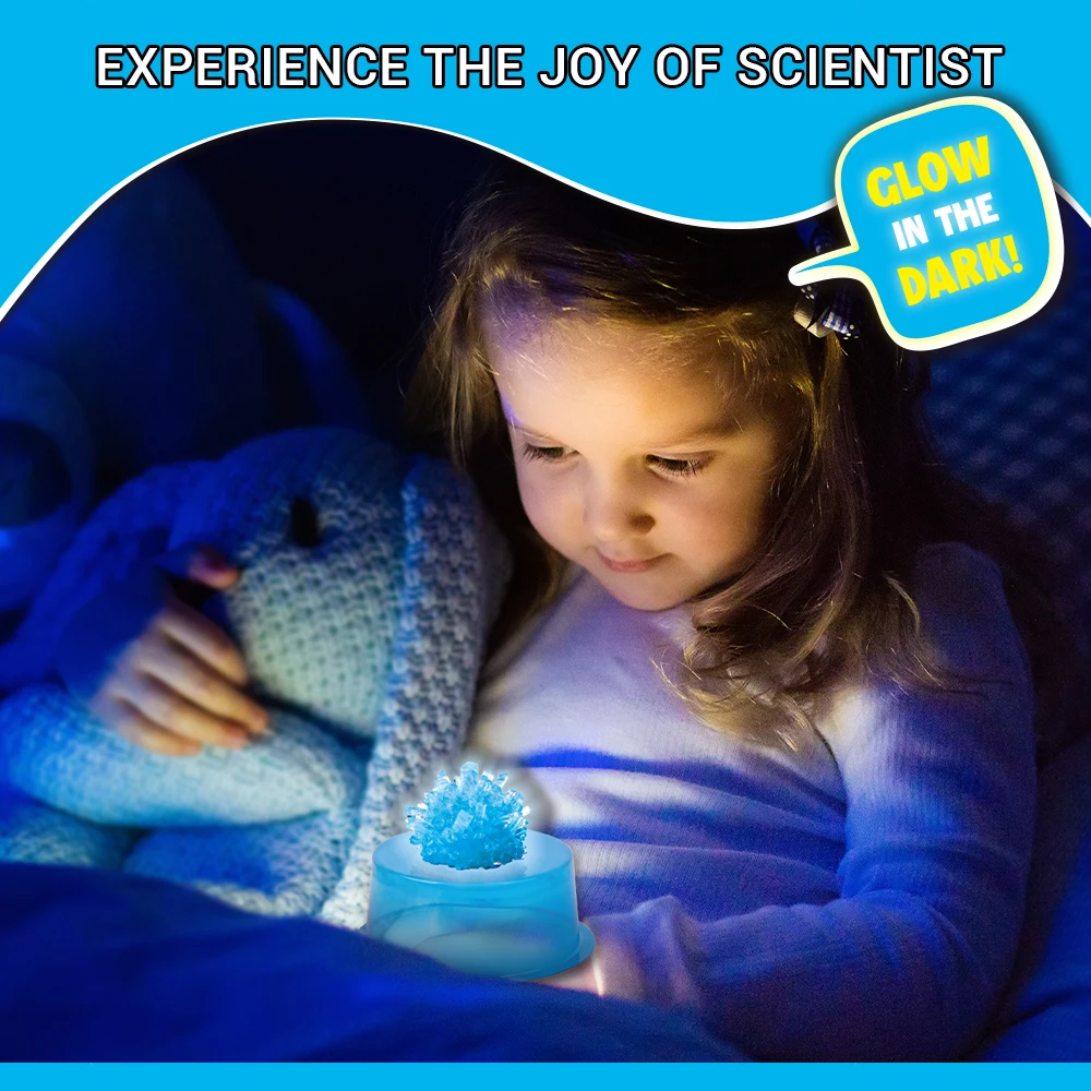 2022 new arrivals kids non-toxic safety glow crystal growing science kit funny STEM boy & girl toys