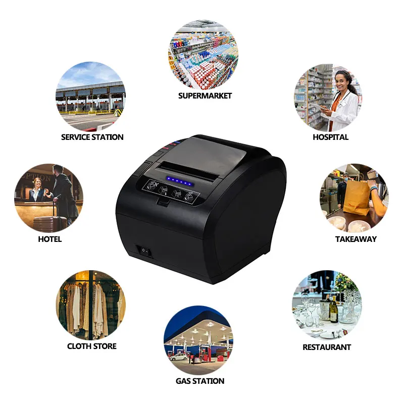 ZYWELL pos systems for supermarket checker price pos machine 80mm bluetooth thermal receipt printer