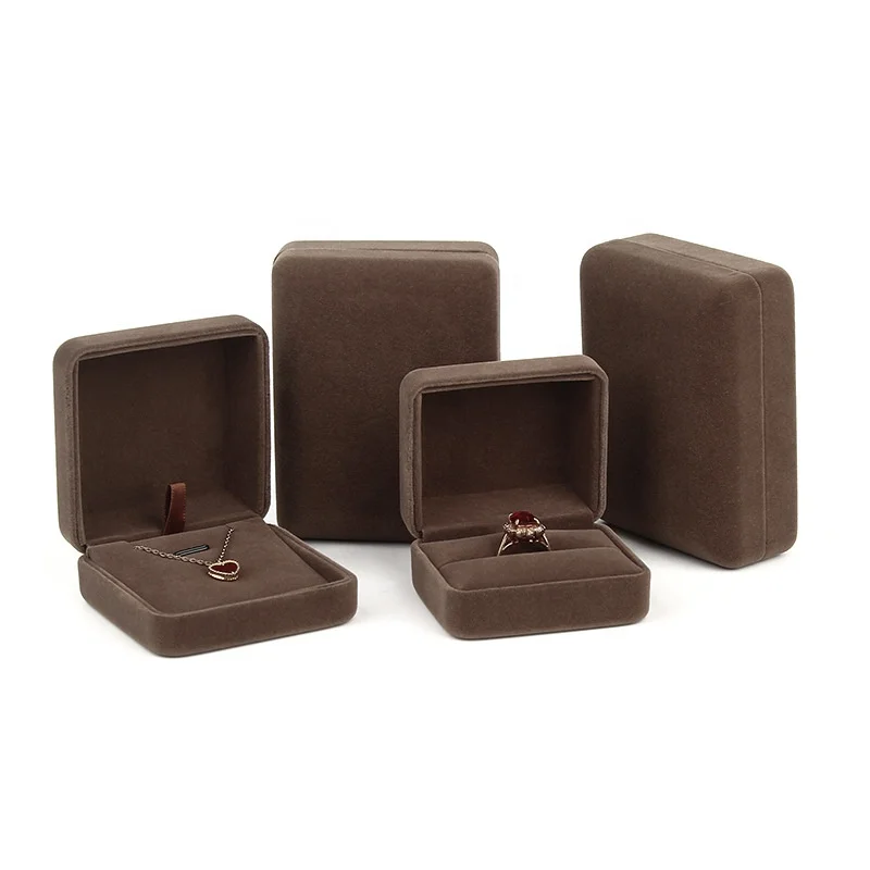 Wholesale Flannelette Jewelry Case Packing Bangle Bracelet Velvet Ring Box With Logo Custom Jewelry Storage case For Jewelry Se