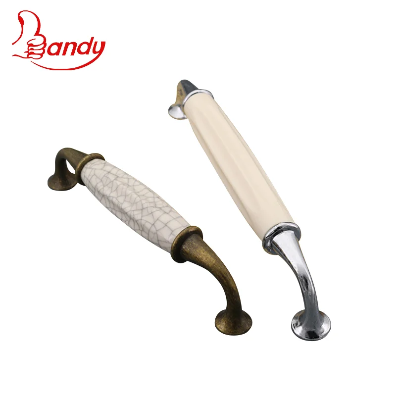ceramic zinc alloy zamak leg in AB CP color Towel gourd bar usage for kitchen cabinet cupboard wardrobe pull handles