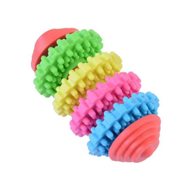 Wholesale New Colorful Long Gear Shape TPR Dog Chew Toy Tooth Cleaning Products Bite Pet Dog Toy