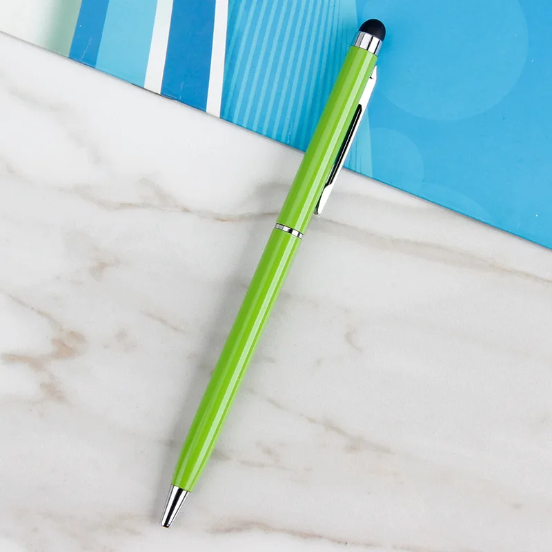 Hot Sale Colorful Cheap Promotional Pens Gift Cross Stylus Ballpoint Pen Custom Logo Printed Hotel Aluminum Touch Pen For Phone