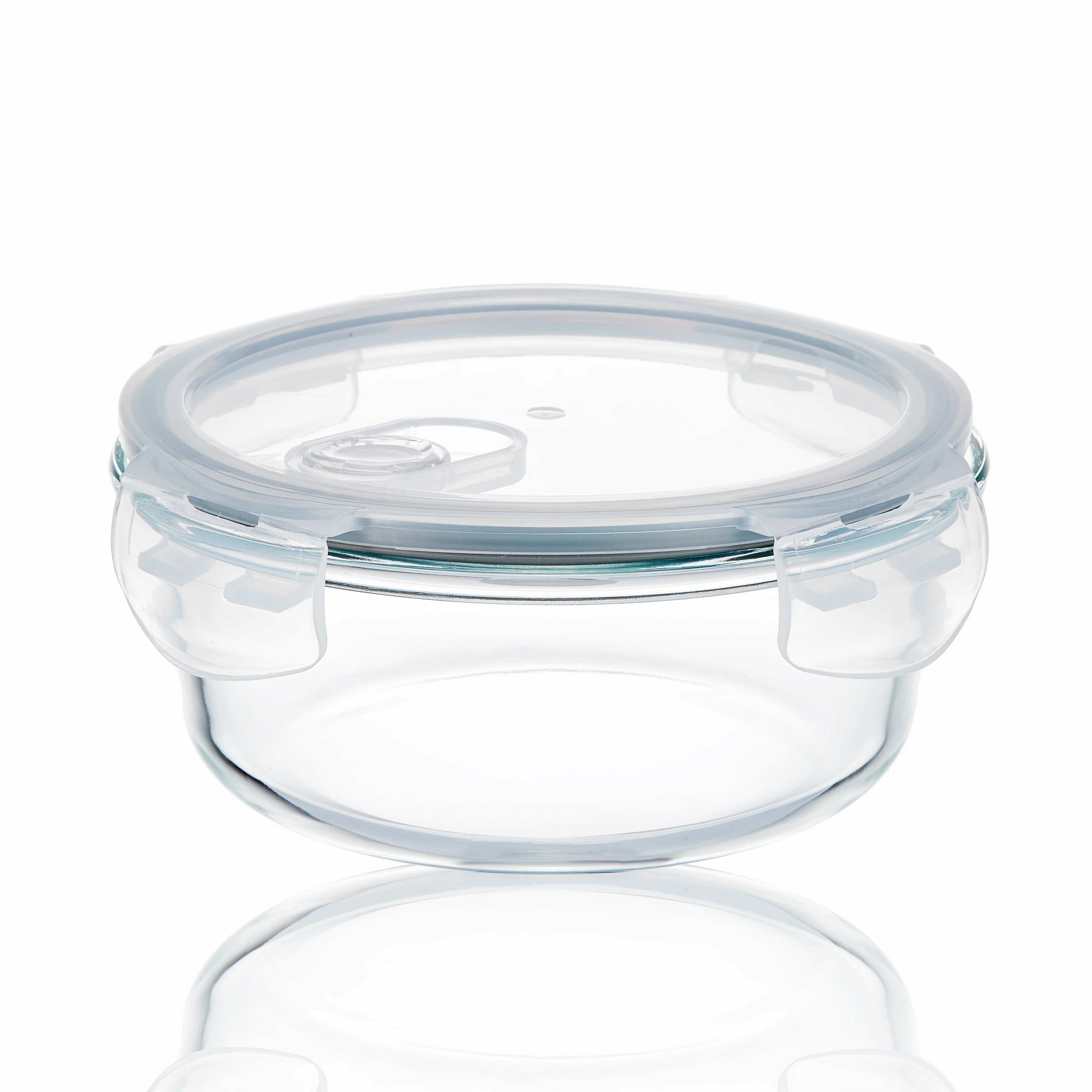 LINUO High Borosilicate Glass Jar Bento Lunch Box Glass Food Storage Container With Vent Lid