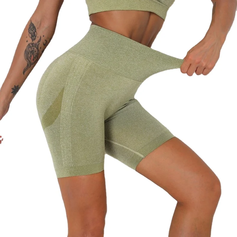 New Sexy Girls Tight Organic Logo Fitness Yoga Pants Tummy Control Women Sports Shorts