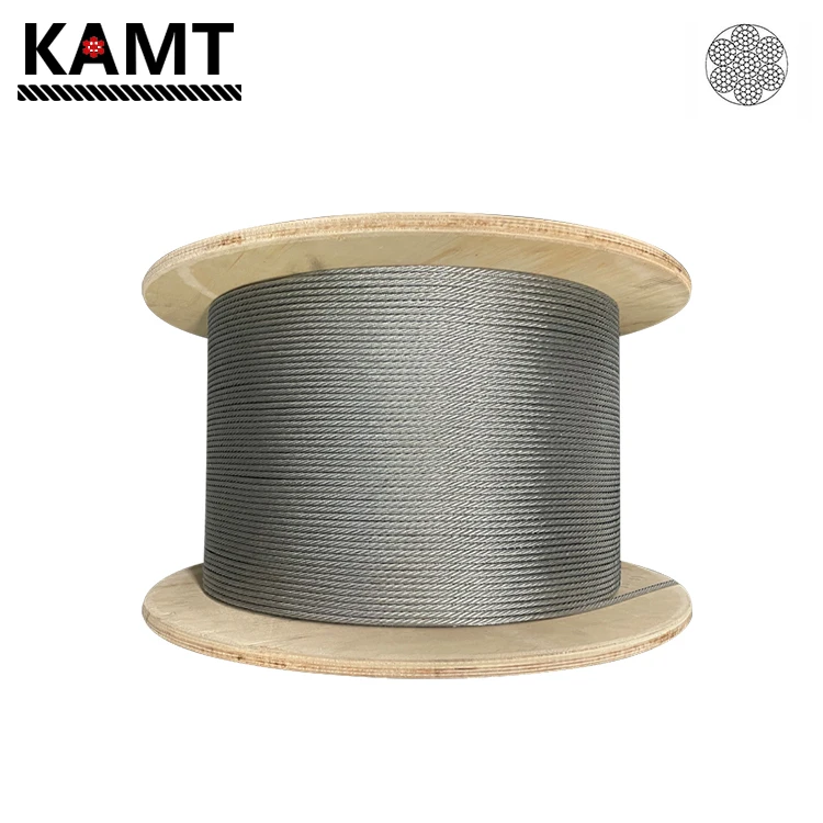 Stainless Steel 304 /316 Wire Rope 7 * 19 Structure 2.5mm-12.7mm Diameter Guardrail Lifting